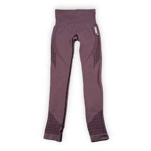 Gymshark Leggings Womens Small Compression Pants Purple Cutout Gym Stretch
